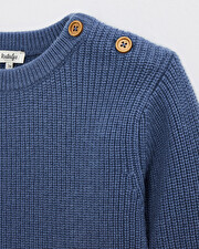 Pull en tricot fantaisie Coloris bleu nocturne Natalys