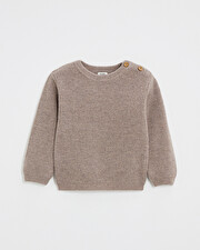 Pull en tricot fantaisie Coloris moka  Natalys