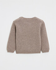 Pull en tricot fantaisie Coloris moka  Natalys