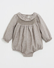 Barboteuse en flanelle Coloris beige Natalys