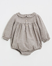 Barboteuse en flanelle Coloris beige Natalys