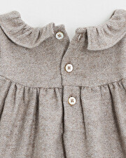 Barboteuse en flanelle Coloris beige Natalys