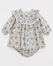 Robe manches longues imprimé Imprimé fleurs folk Natalys