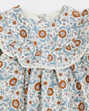 Robe manches longues imprimé Imprimé fleurs folk Natalys