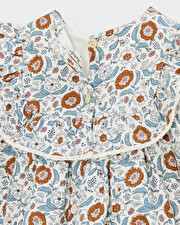 Robe manches longues imprimé Imprimé fleurs folk Natalys