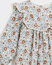 Robe manches longues imprimé Imprimé fleurs folk Natalys