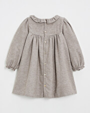 Robe manches longues flanelle Coloris beige Natalys