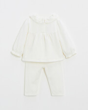Pyjama deux pièces en velours smocké Coloris écru Natalys