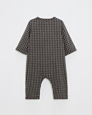 Pyjama une pièce en flanelle Coloris gris anthracite chiné Natalys