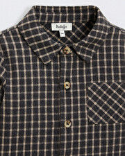 Chemise en flanelle Coloris gris anthracite chiné Natalys