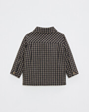 Chemise en flanelle Coloris gris anthracite chiné Natalys
