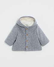 Veste à capuche en laine mérinos Coloris Gris Natalys