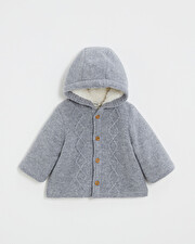 Veste à capuche en laine mérinos Coloris Gris Natalys