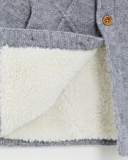 Veste à capuche en laine mérinos Coloris Gris Natalys