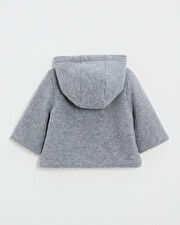 Veste à capuche en laine mérinos Coloris Gris Natalys