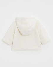 Veste à capuche en laine mérinos Coloris Ecru Natalys