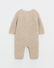 Combinaison longue sans pied en laine mé... Coloris Beige Natalys