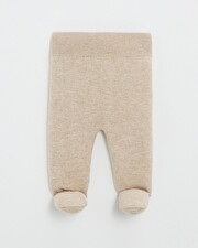 Ensemble brod&eacute; en laine m&eacute;rinos Coloris Beige  Natalys