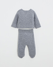 Ensemble en laine mérinos Coloris Gris Natalys