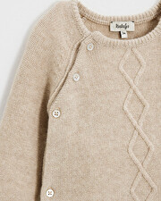 Combinaison longue sans pied en laine mé... Coloris Beige Natalys