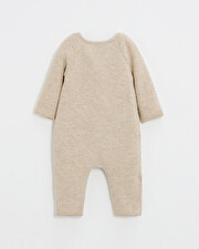 Combinaison longue sans pied en laine mé... Coloris Beige Natalys