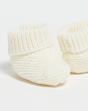 Chaussons en laine mérinos Coloris écru Natalys