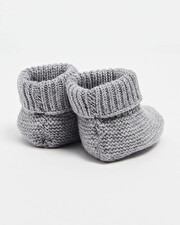 Chaussons en laine mérinos Coloris Gris Natalys