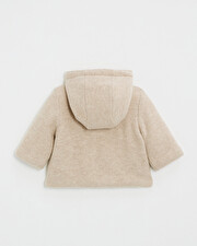 Veste à capuche en laine mérinos Coloris Beige Natalys