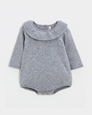 Barboteuse en laine mérinos Coloris Gris Natalys