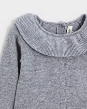 Barboteuse en laine mérinos Coloris Gris Natalys
