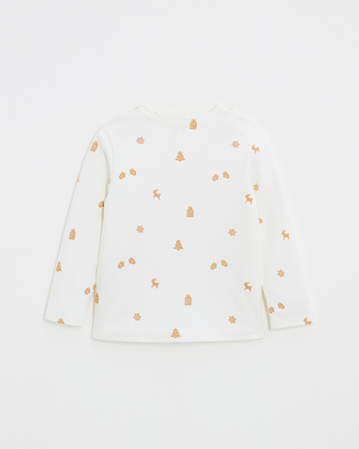T-shirt manches longues imprimé Imprimé biscuits Natalys