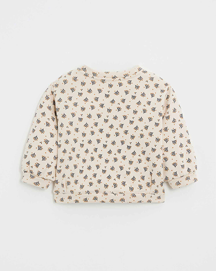 Sweat en molleton imprimé Imprimé boutons d'or Natalys