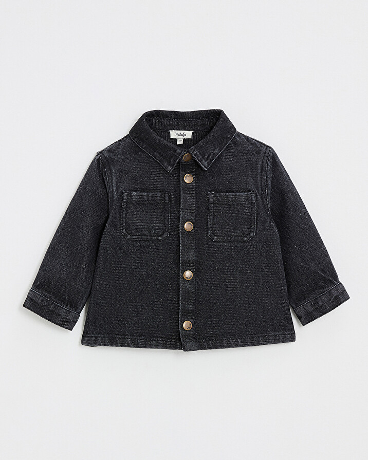 Chemise en denim Coloris gris anthracite Natalys