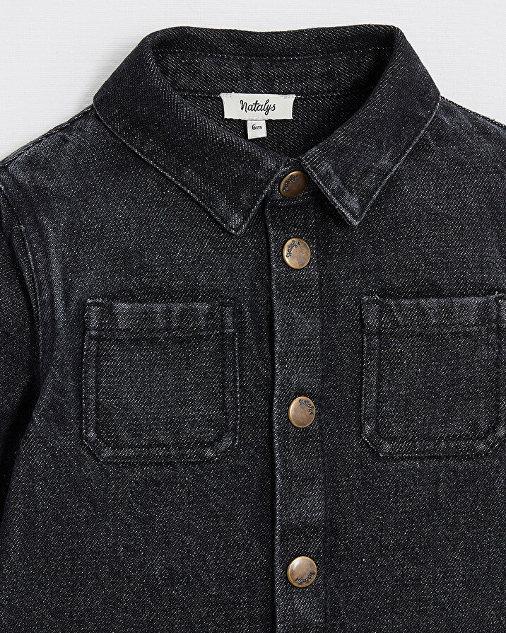 Chemise en denim Coloris gris anthracite Natalys
