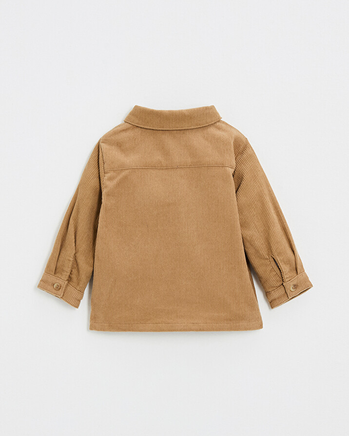 Chemise en velours c&ocirc;tel&eacute; Coloris caramel  Natalys