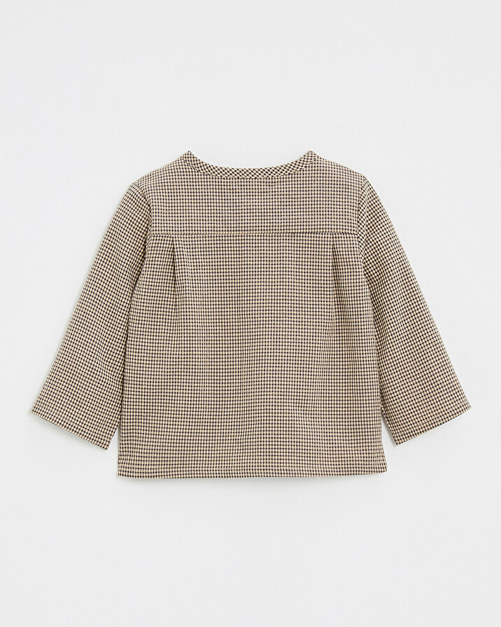 Chemise en vichy Coloris gris anthracite chiné/beige Natalys