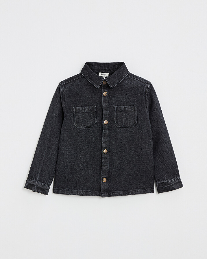 Chemise en denim Coloris gris anthracite Natalys