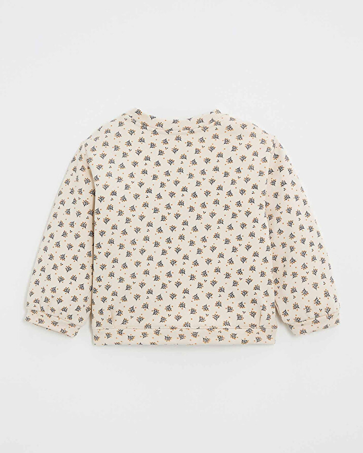 Sweat en molleton imprimé Imprimé boutons d'or Natalys