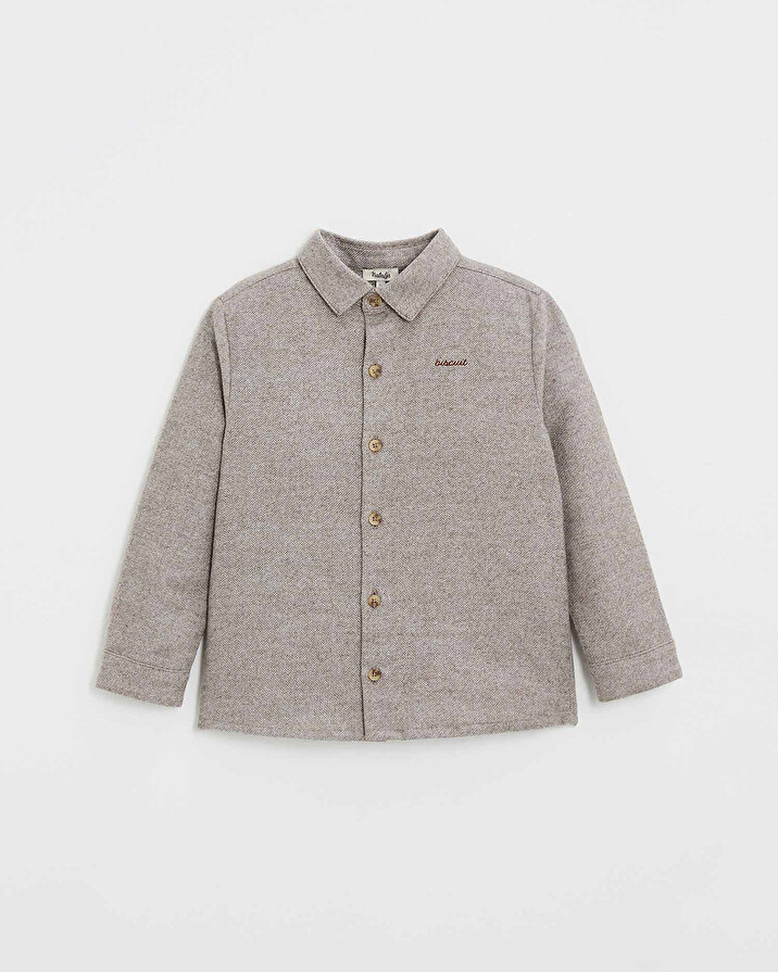 Chemise en flanelle Coloris beige Natalys