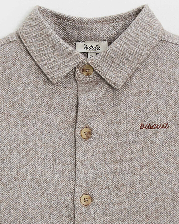 Chemise en flanelle Coloris beige Natalys