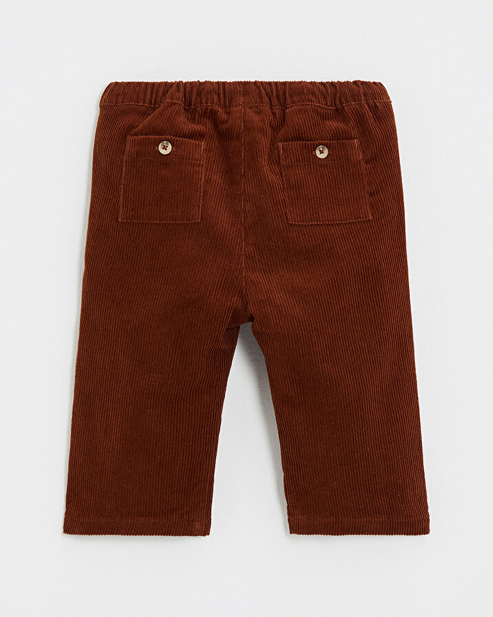 Pantalon en velours côtelé Coloris brique Natalys