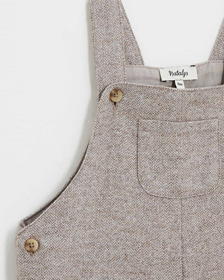 Salopette en flanelle Coloris beige  Natalys