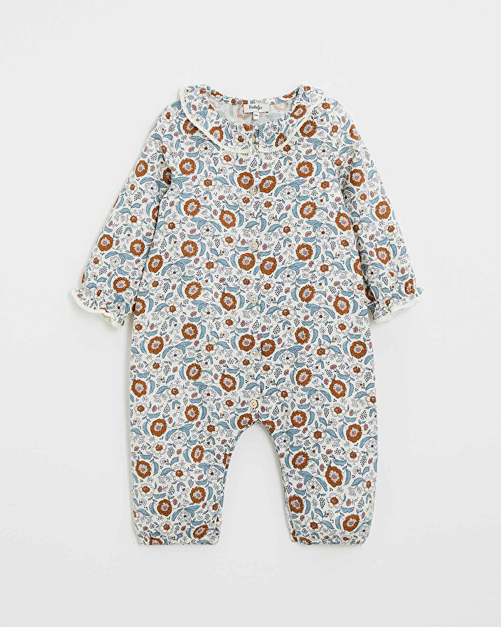 Pyjama une pièce en imprimé Imprimé fleurs folk Natalys