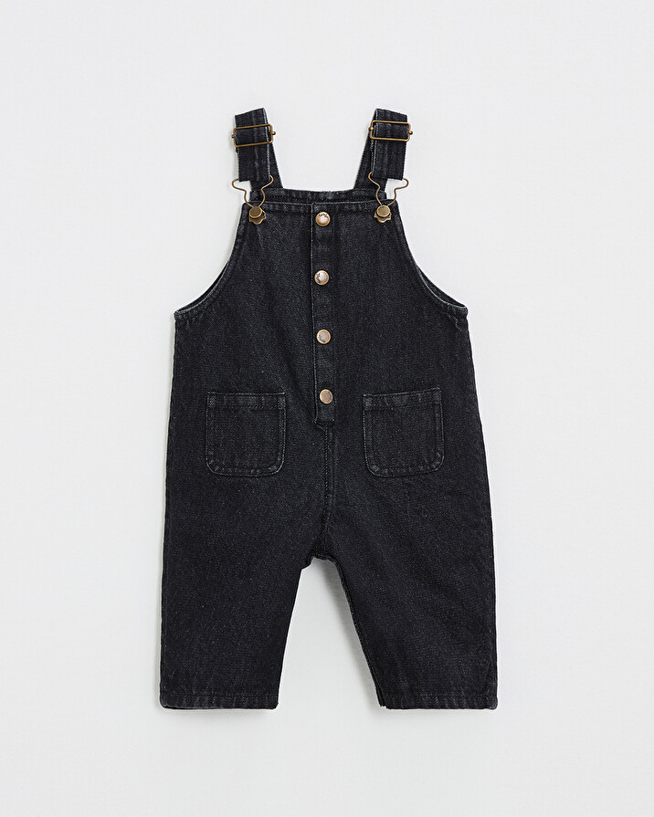 Salopette longue en denim Coloris gris anthracite Natalys