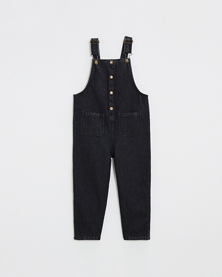 Salopette longue en denim Coloris gris anthracite Natalys