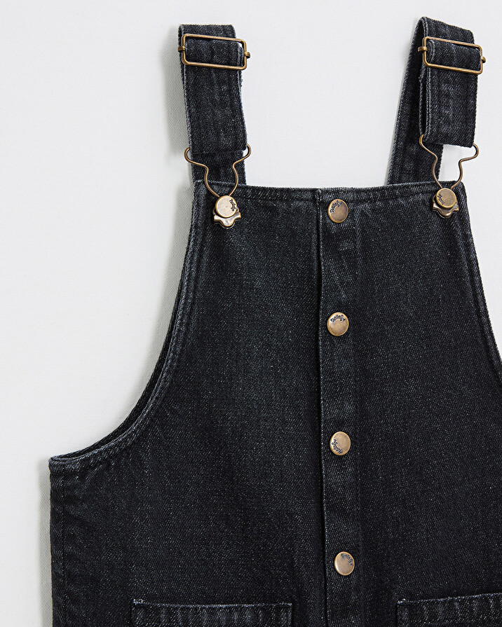 Salopette longue en denim Coloris gris anthracite Natalys
