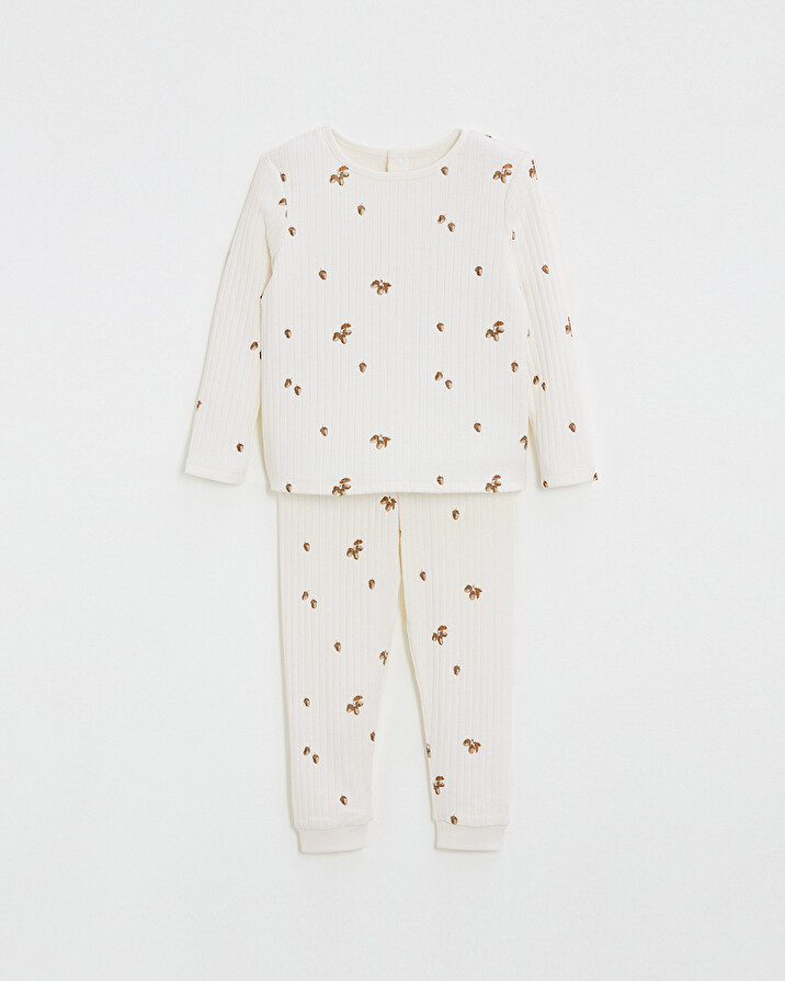 Pyjama en côtes enfant Imprimé automne Natalys