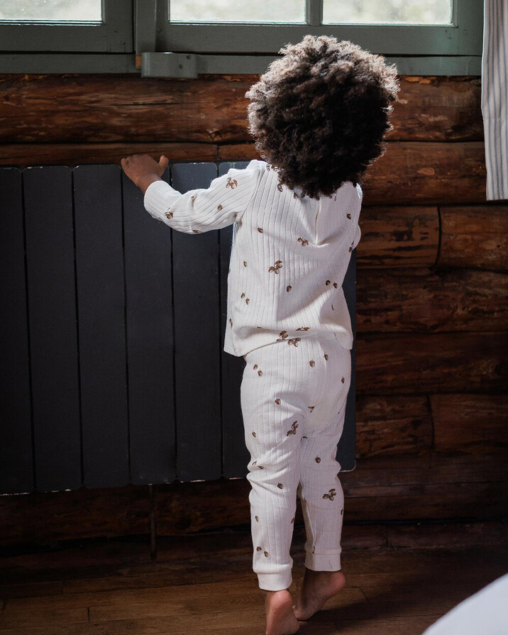Pyjama en côtes enfant Imprimé automne Natalys
