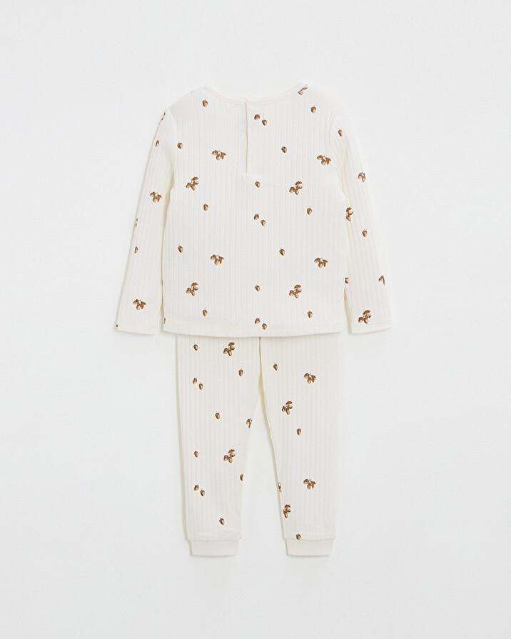 Pyjama en côtes enfant Imprimé automne Natalys
