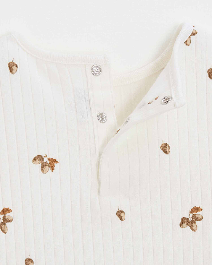 Pyjama en côtes enfant Imprimé automne Natalys